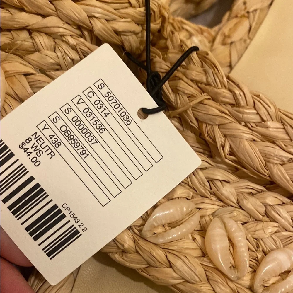 Urban Outfitters Natural Woven Slide Sandals. Size 8 . New